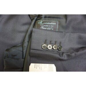 Saint Andrews Navy Blue S150s Wool 2 Pc Suit Jacket Pants 44R 54EU NEW